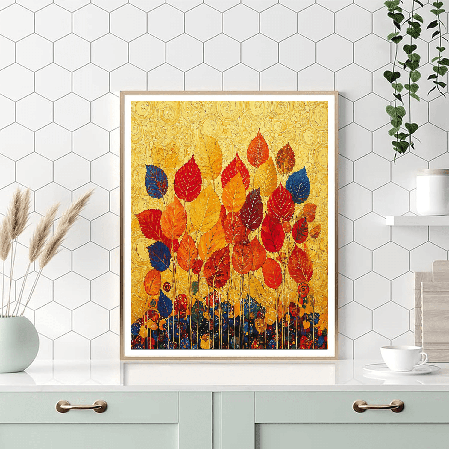 Gustav Klimt Inspired Melodies Of Autumn  Paint By Numbers Art