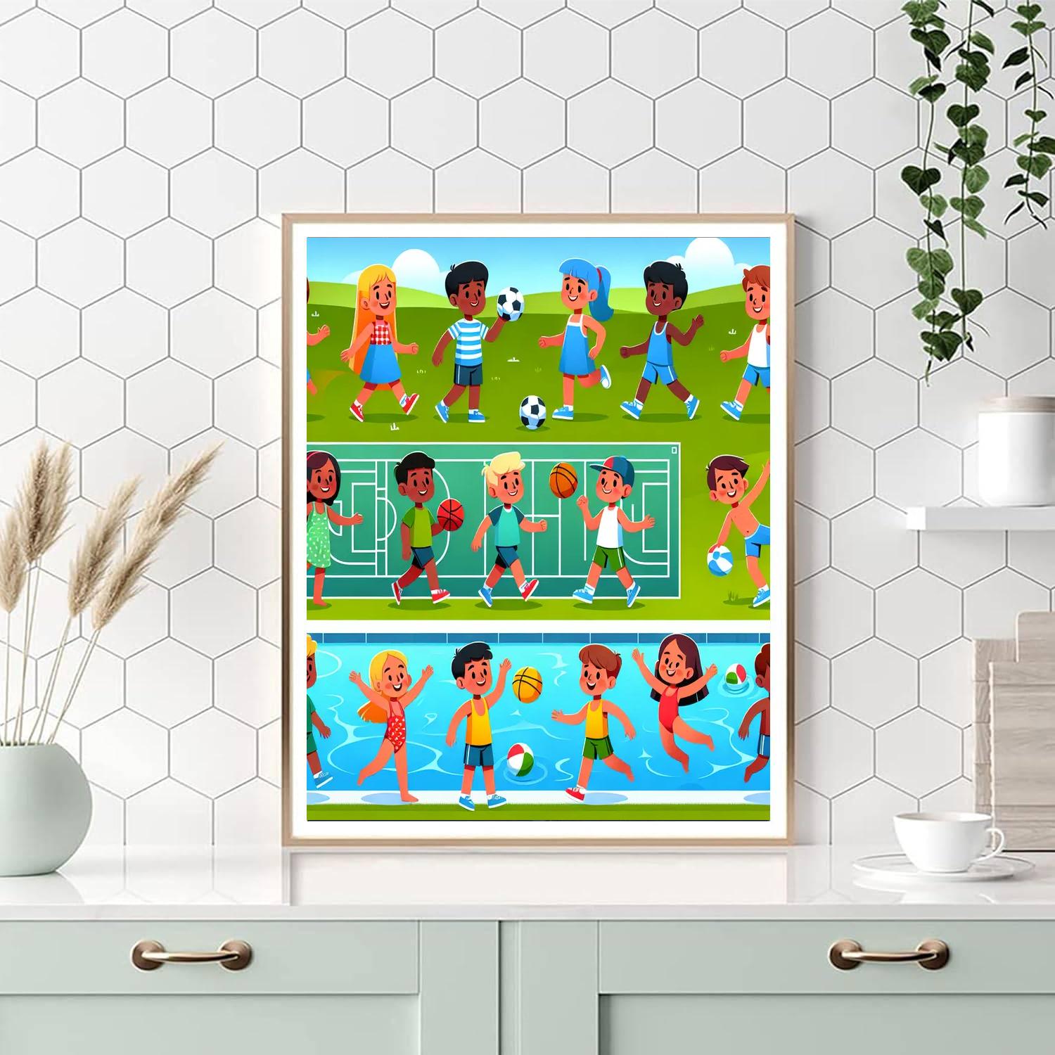 Sports Stars In Action Paint By Color