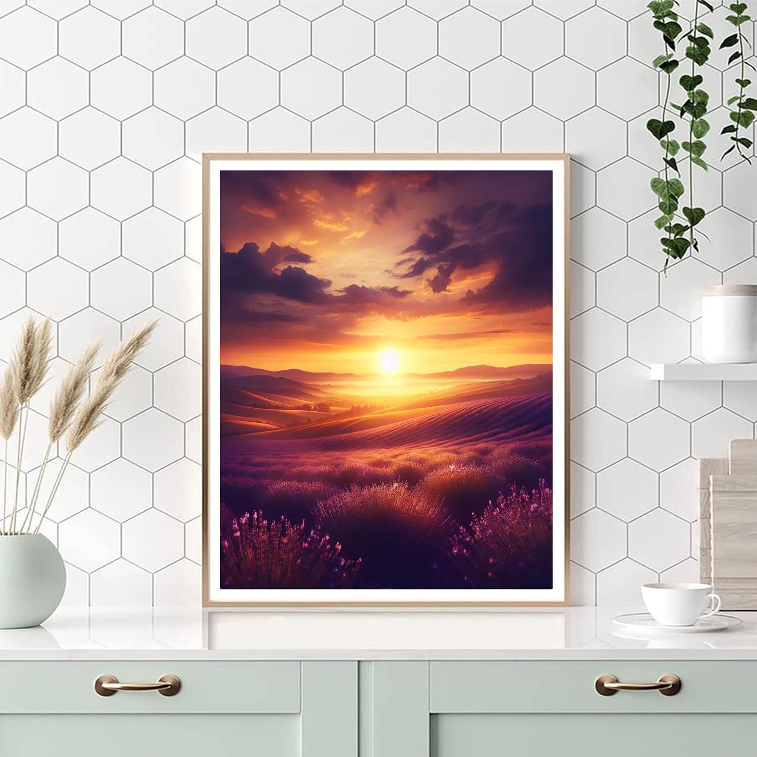 Lavender Sunset Dreamscape DIY Paint By Numbers