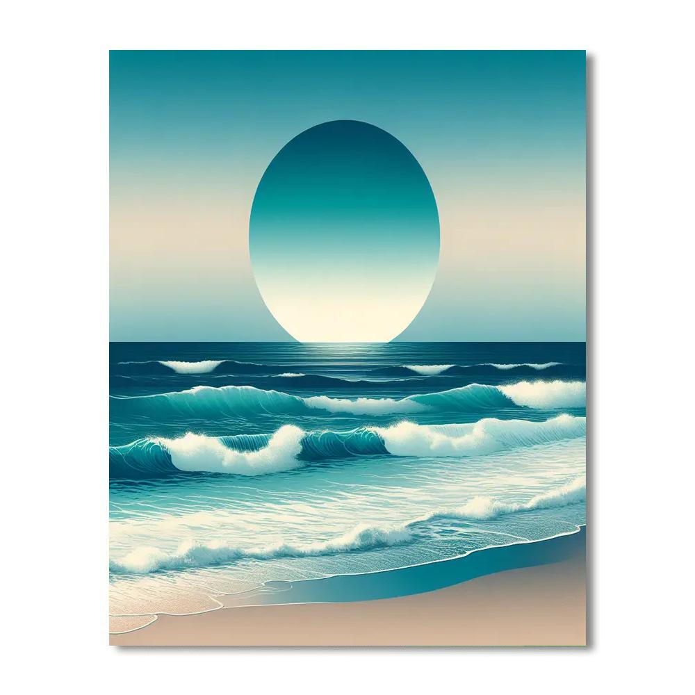 Ocean's Endless Blue Paint By Number