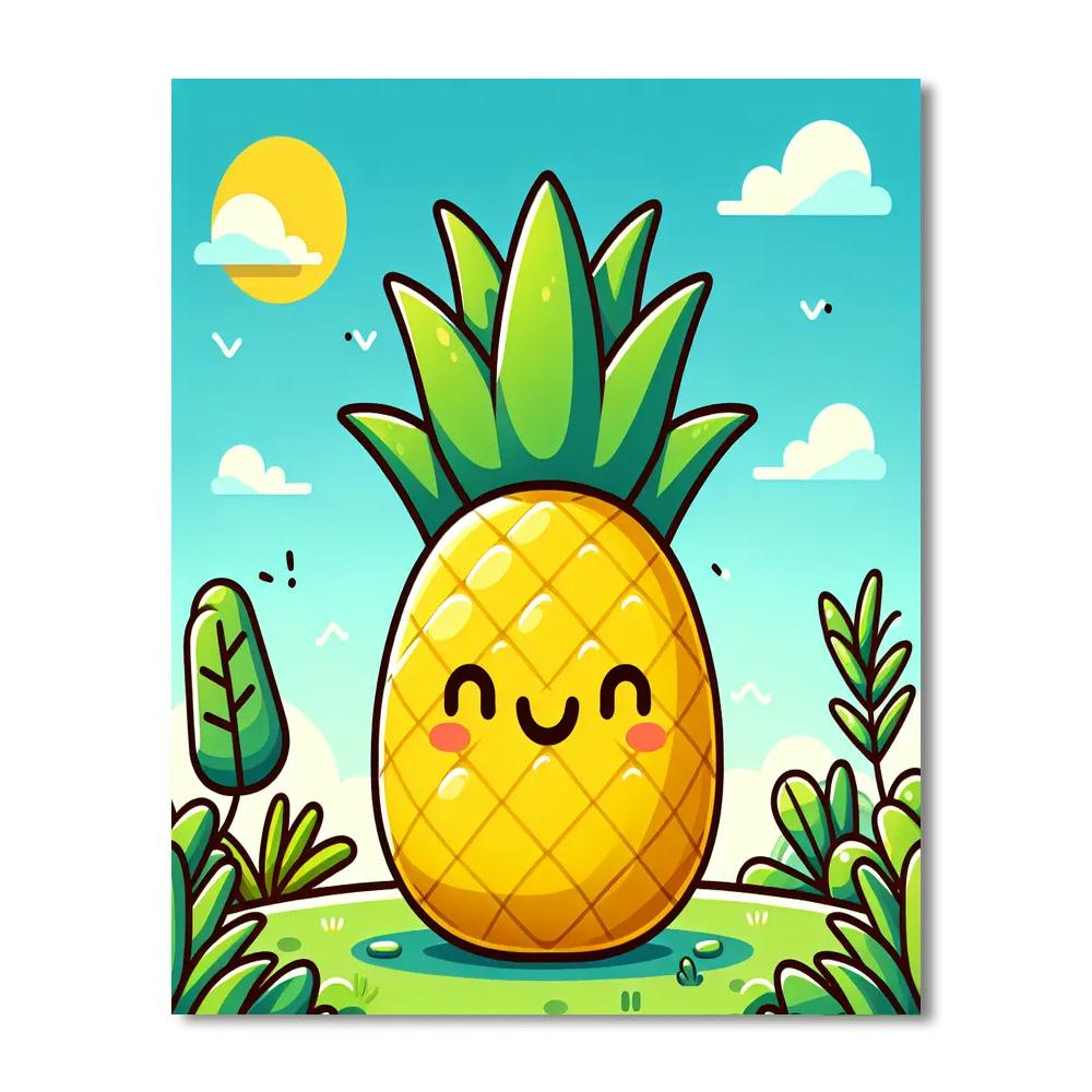 Joyful Pineapple Painting By Numbers Kit