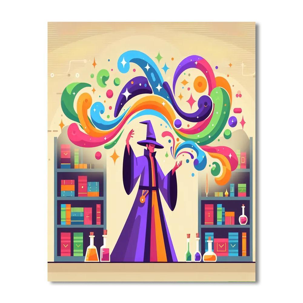 Fantasy Wizard Academy Painting By Numbers Kit