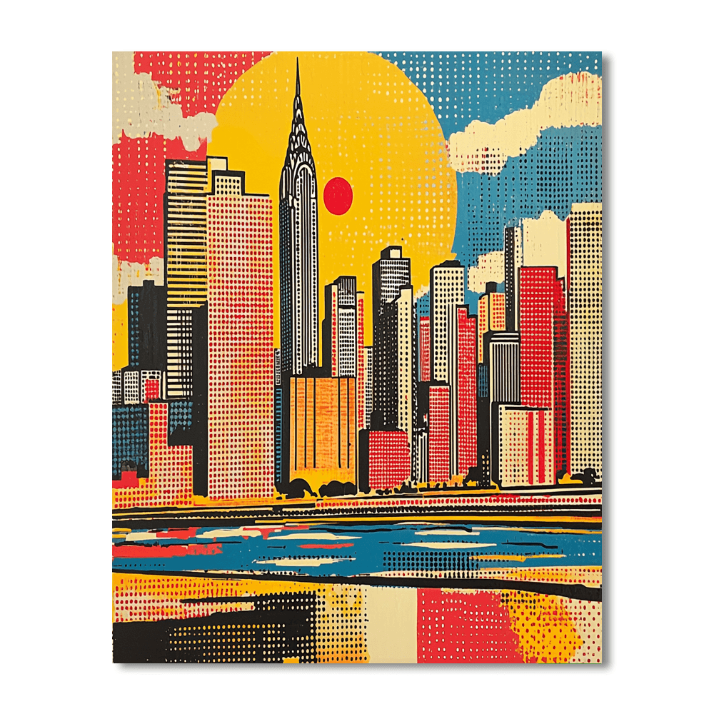 Roy Lichtenstein Inspired Metropolitan Essence  Paint By Numbers Kits