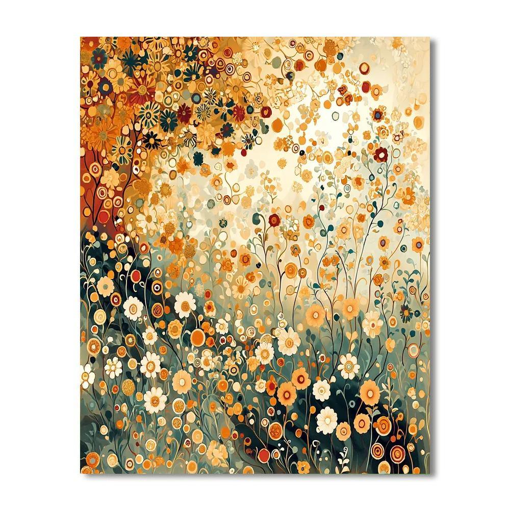 Gustav Klimt Inspired Luminous Garden Harmony  DIY Paint By Numbers