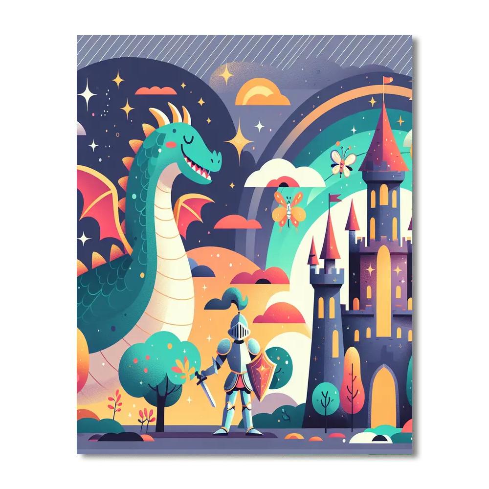 Dragon Realm Paint By Numbers Art