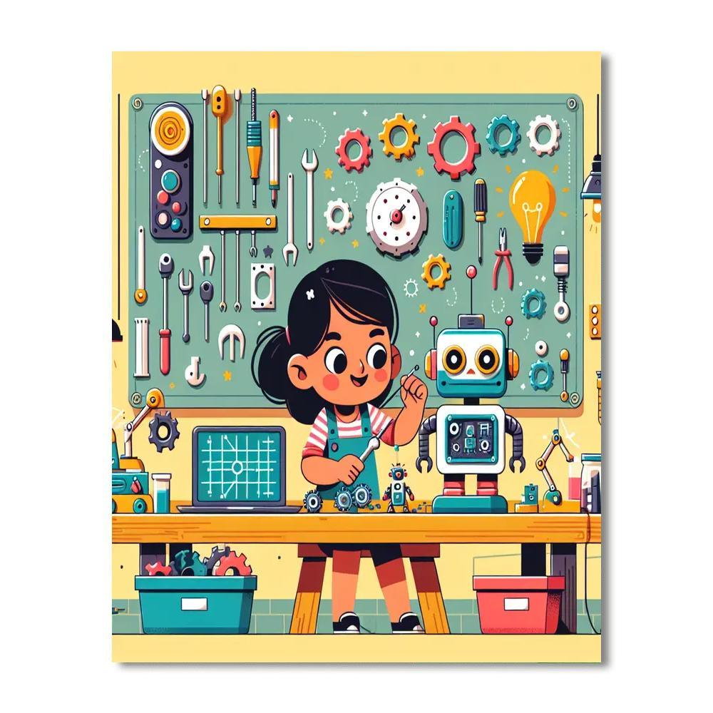 Robot Engineer Adventure Paint By Number