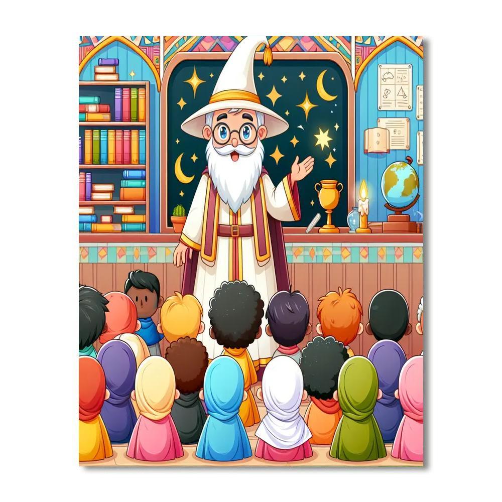 Charming Wizard School Paint By Numbers