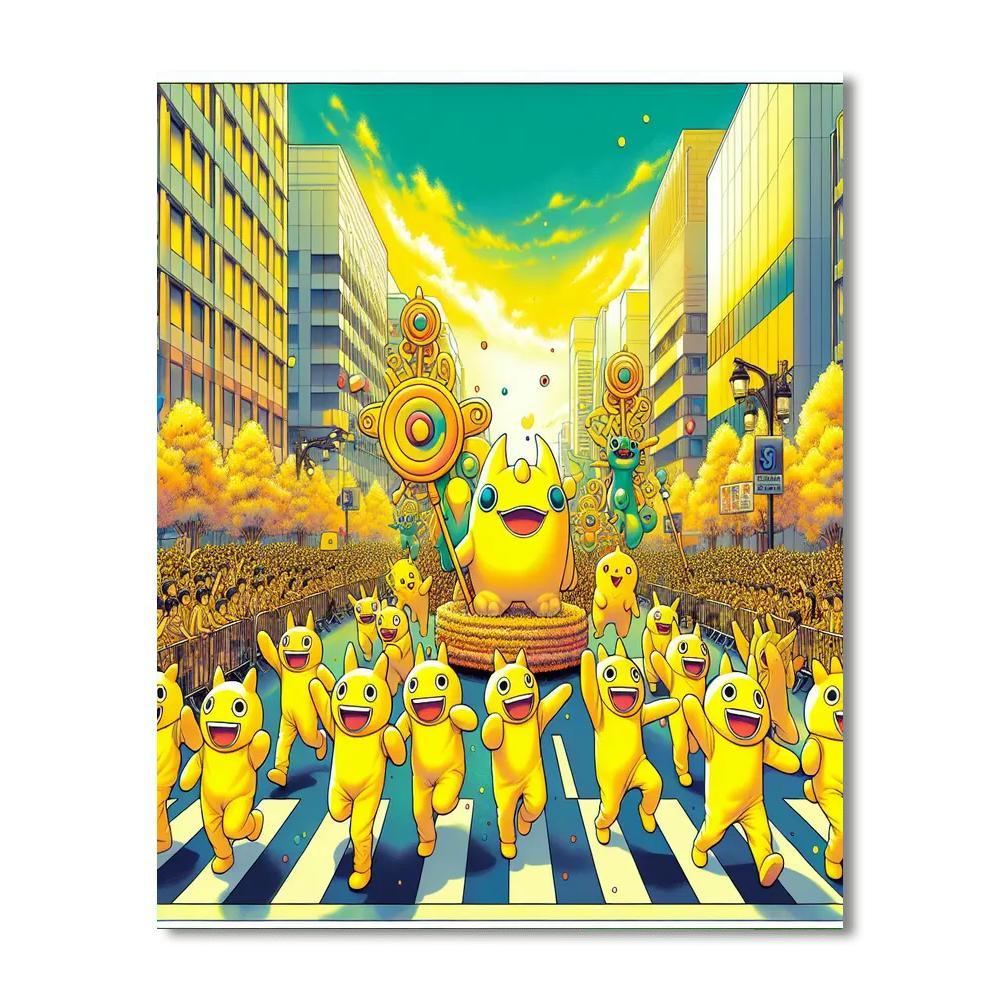 Yokohama Pikachu Outbreak - Japan DIY Paint By Numbers