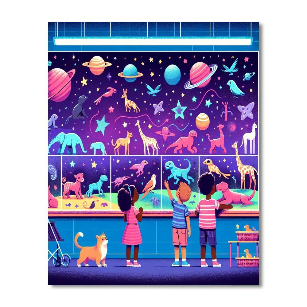 Space Zoo Expedition Paint By Color