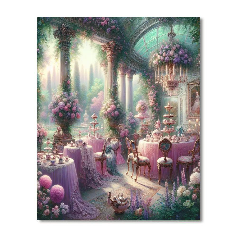 Victorian Tea Gathering Painting Number Kit