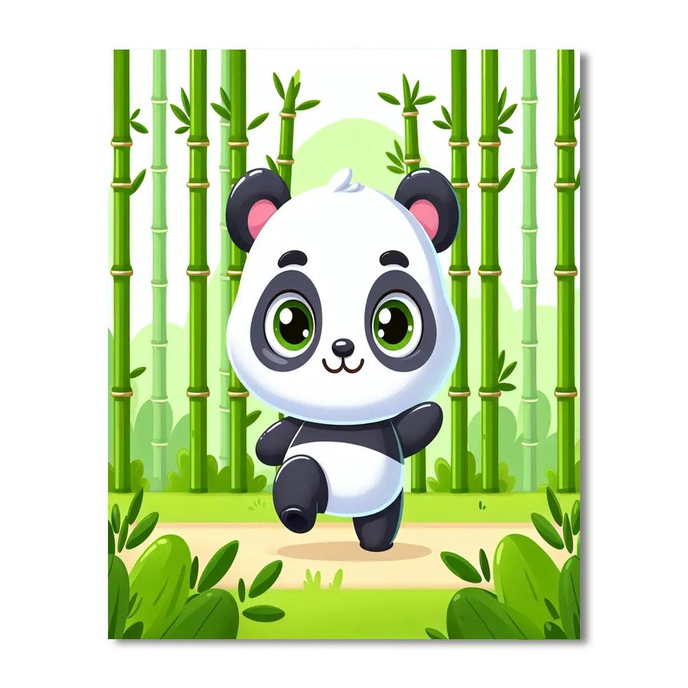 Curious Panda Adventure Painting Number Kit