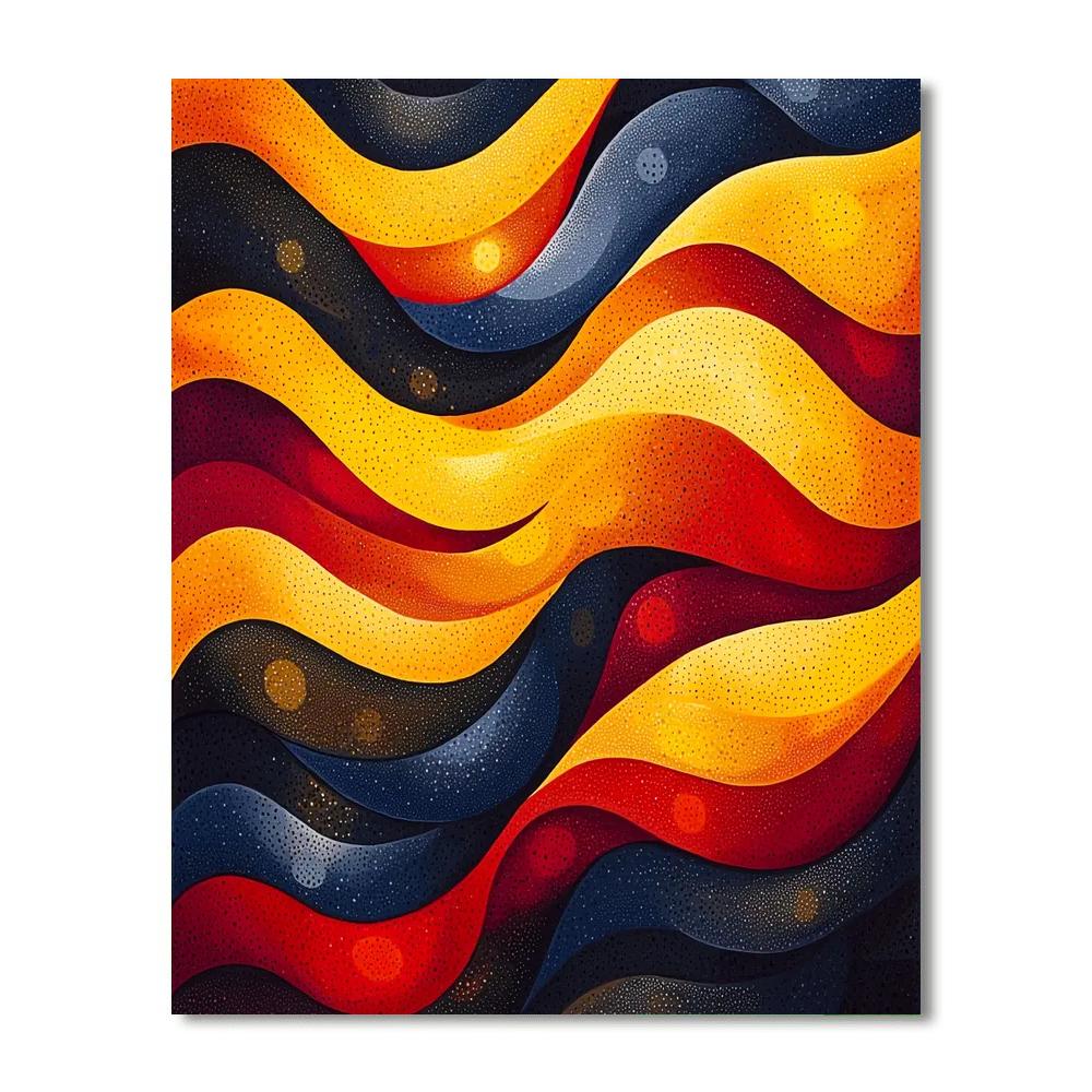 Yayoi Kusama Inspired Visionary Waves  DIY Paint By Numbers