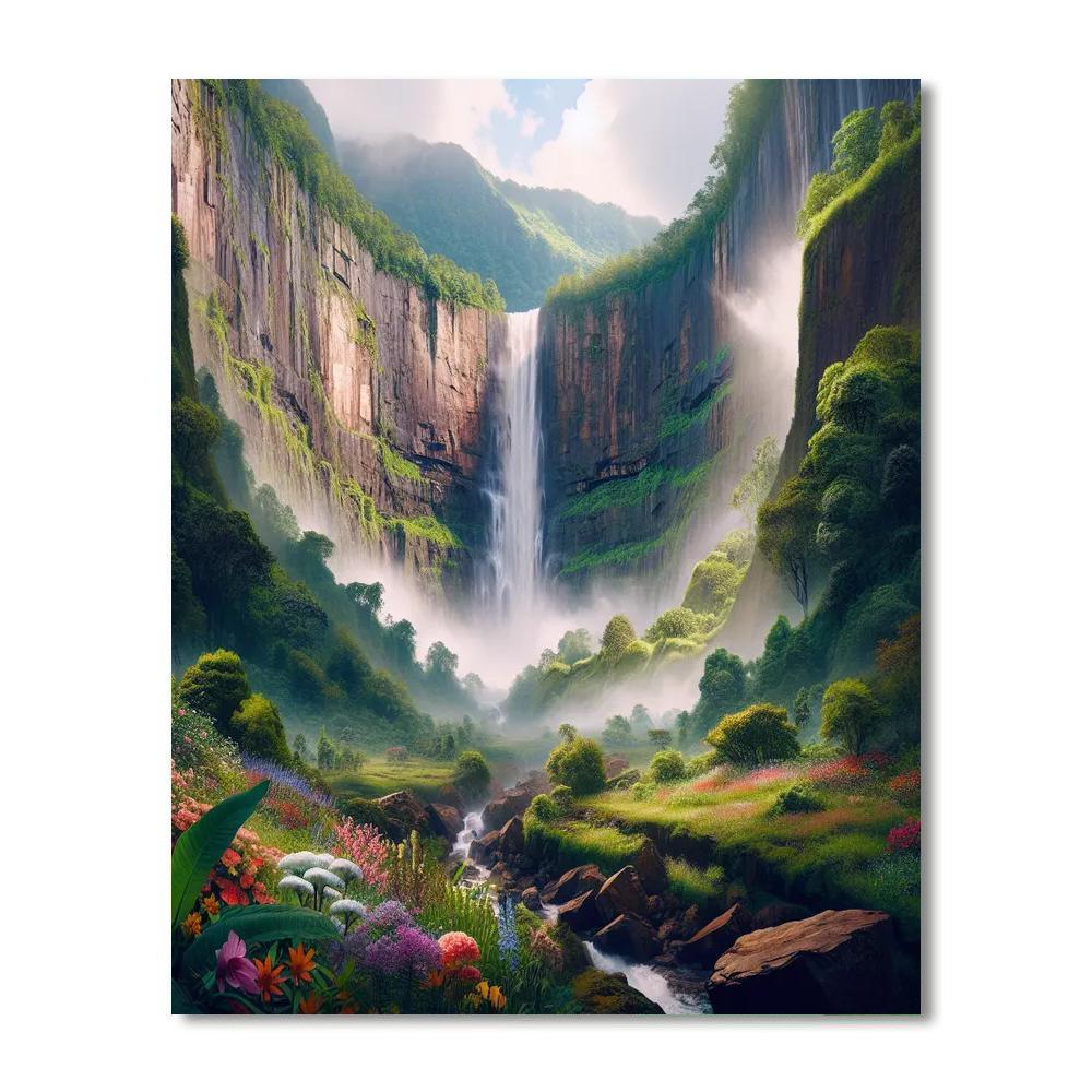 Majestic Waterfall Cascade Paint By Numbers Art