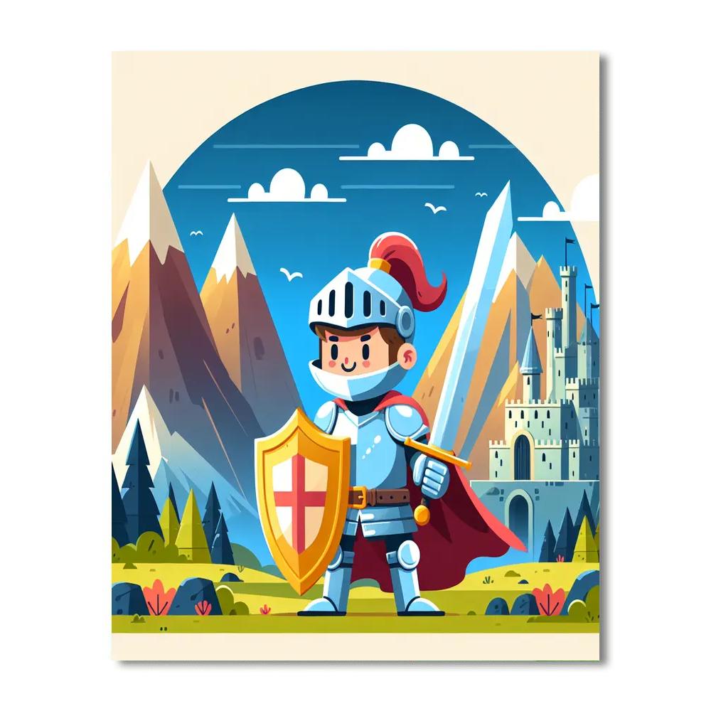Knight's Courageous Tale Painting By Numbers Kit