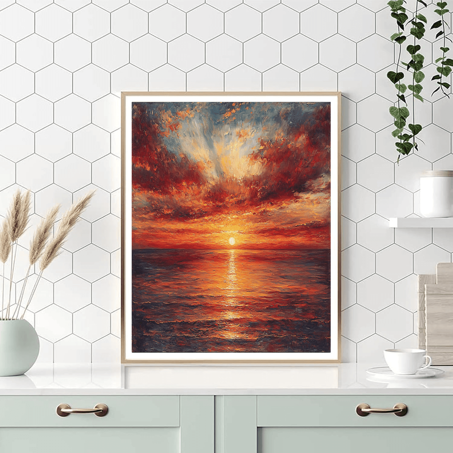 J.M.W. Turner Inspired Fiery Sunsets  Paint By Numbers