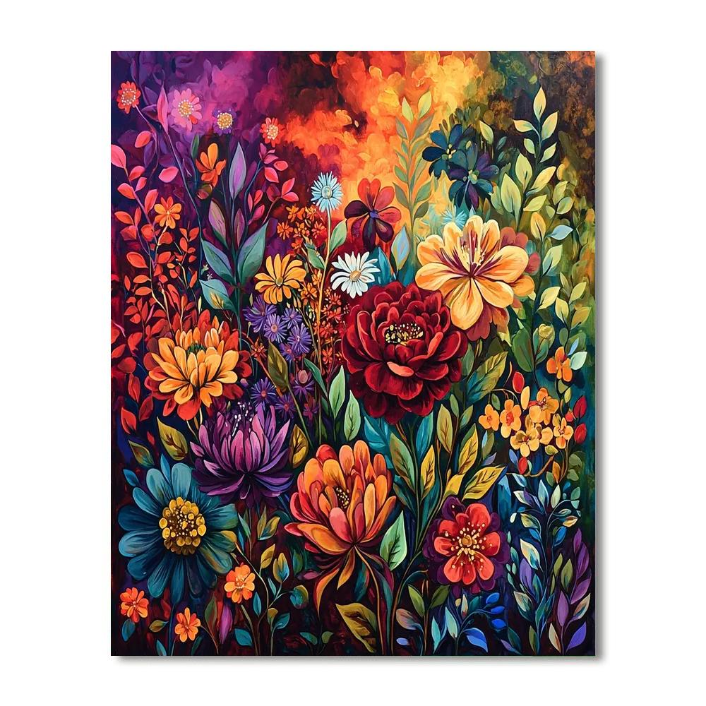Frida Kahlo Inspired Transcendent Flora  Painting Number Kit
