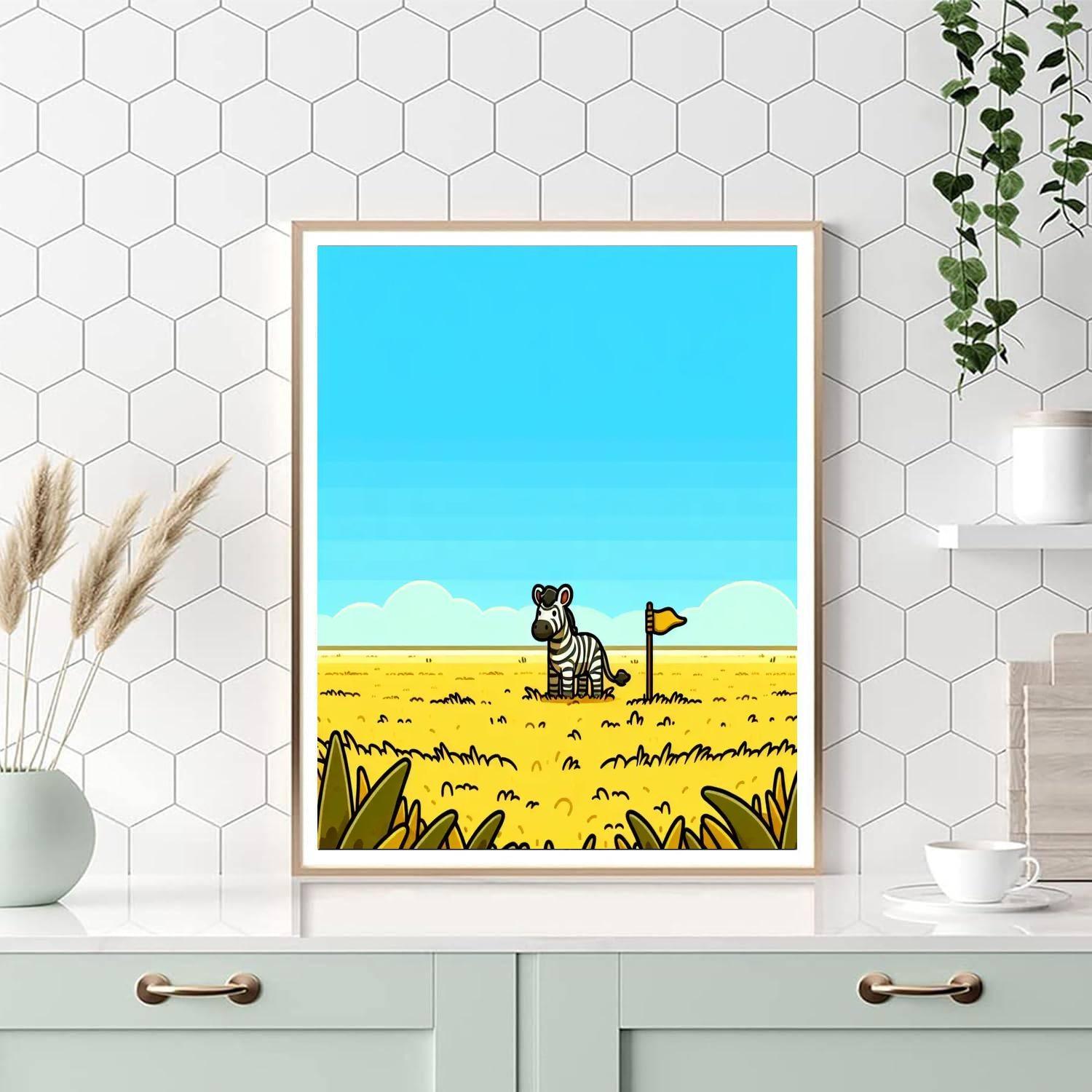 Safari Zebra Explorer Number Painting