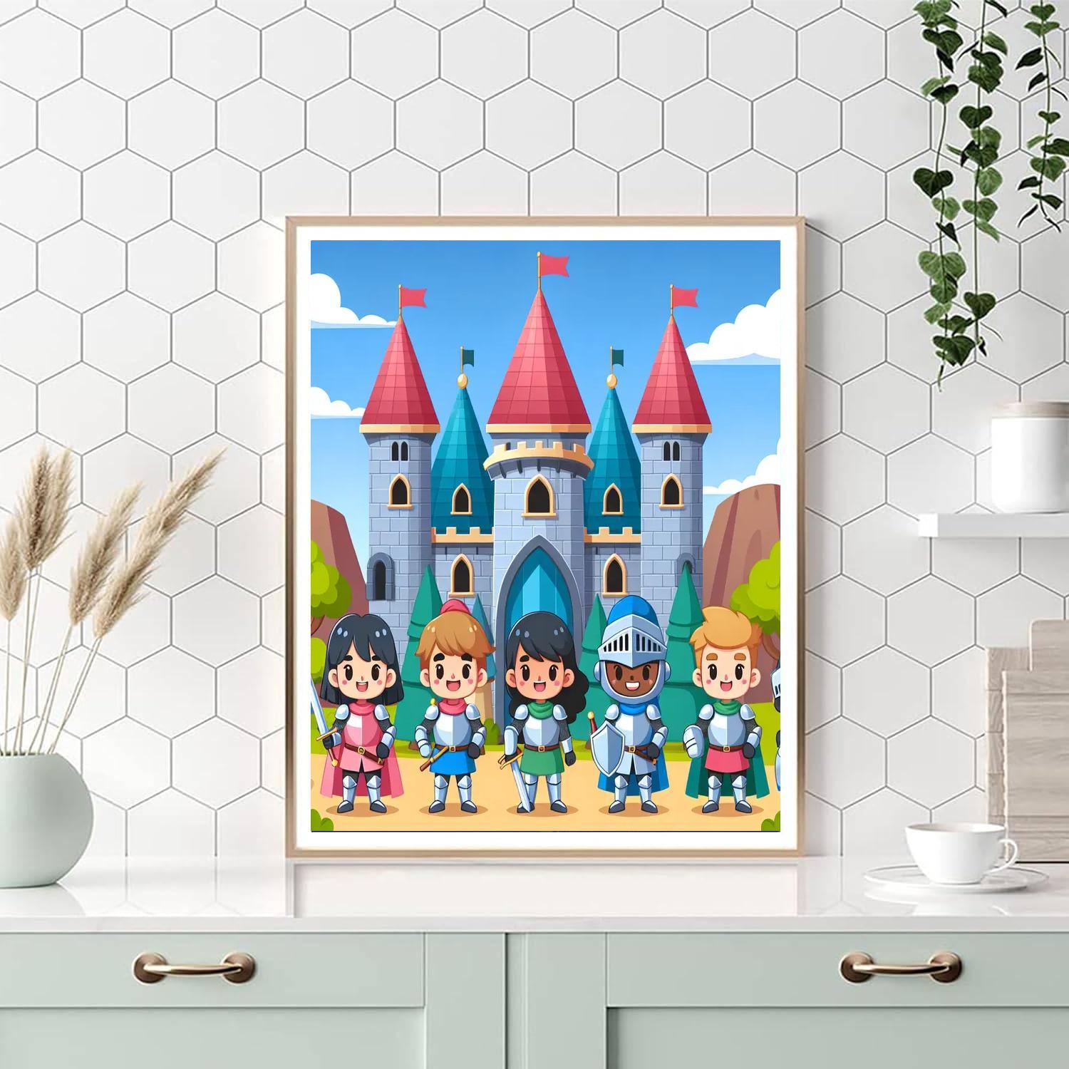 Adventurous Castle Knights Paint By Numbers Kits