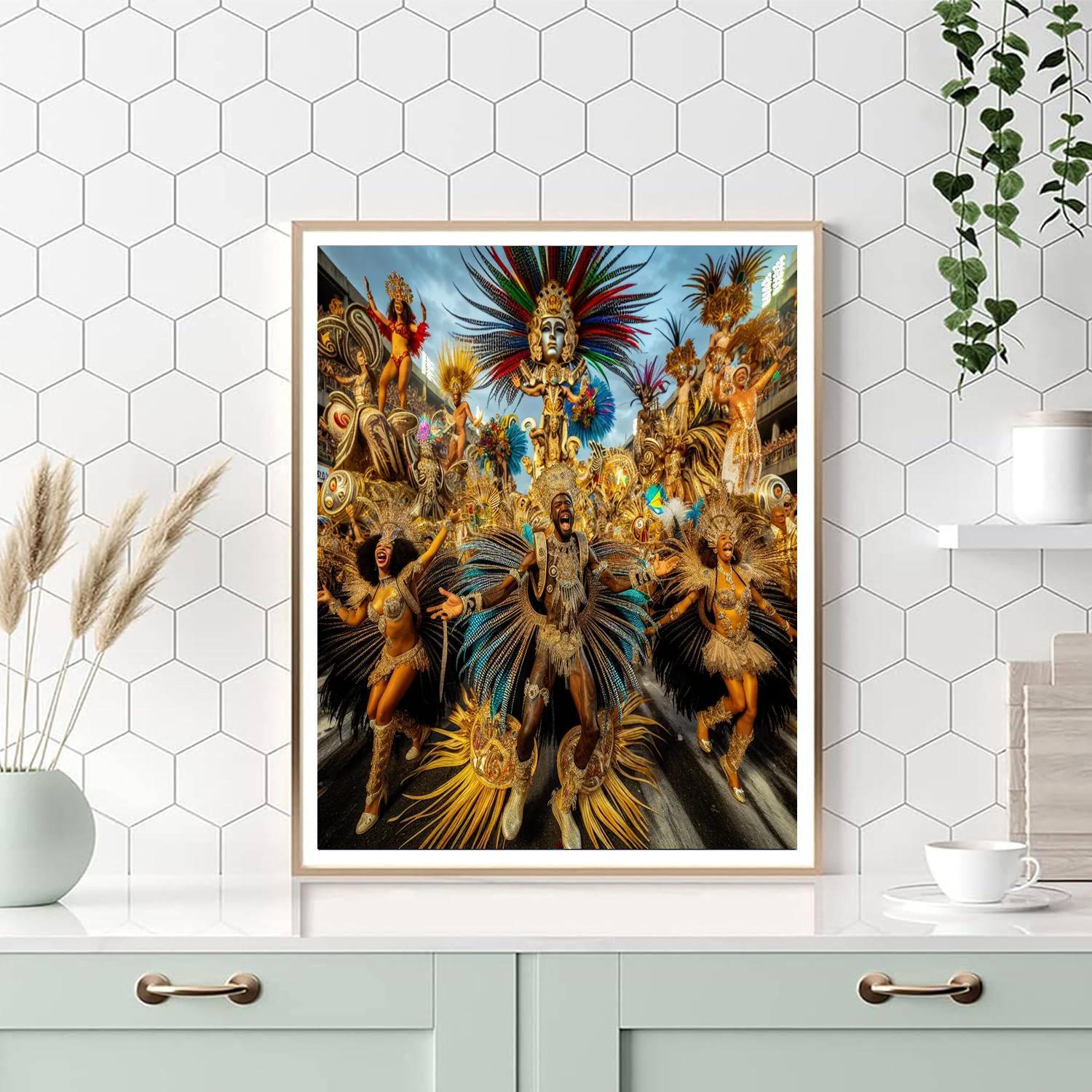 Carnival Of Bloco - Rio De Janeiro, Brazil Numbered Painting Kits