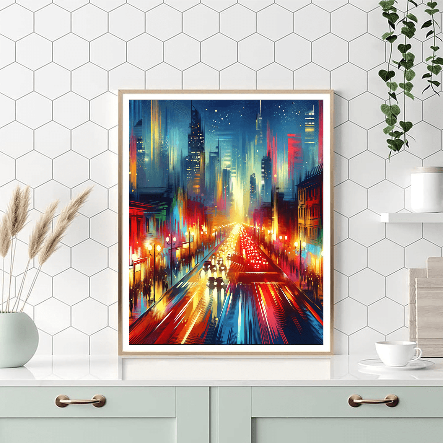Energetic City Life Paint By Numbers Art