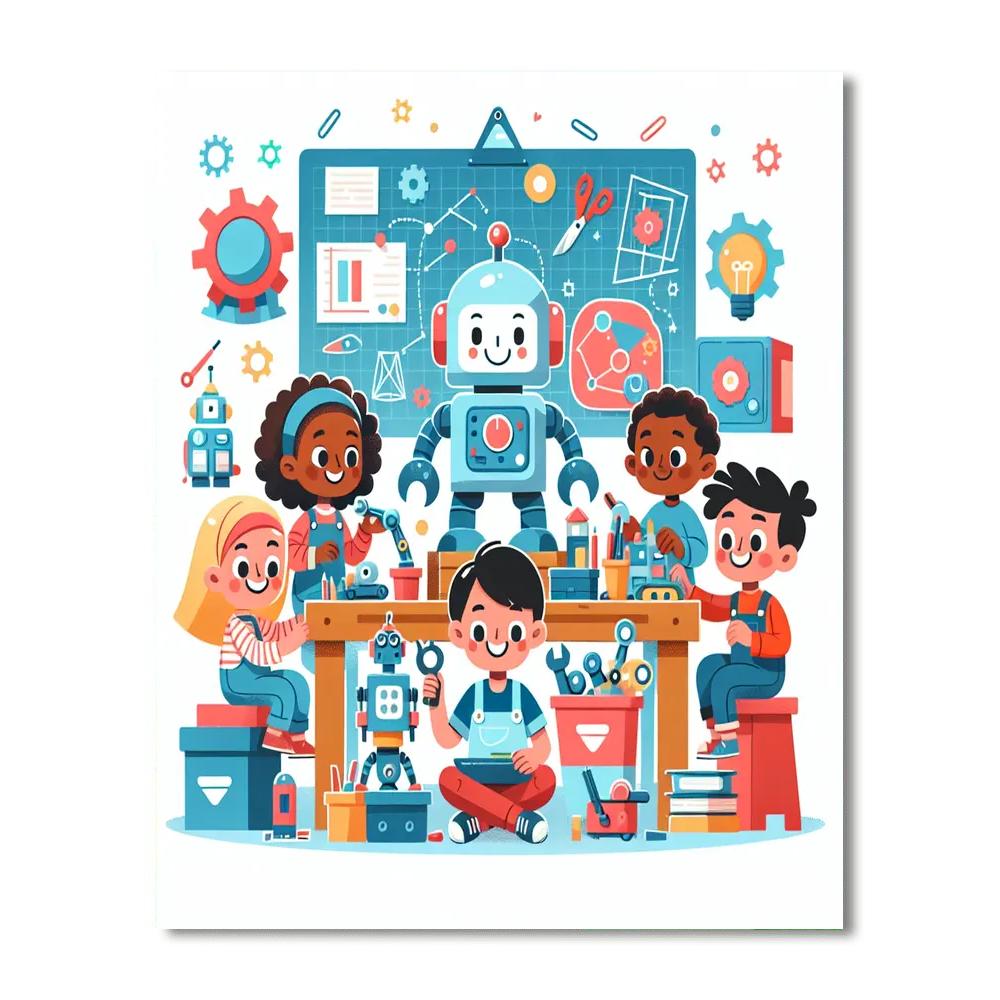 Robot Workshop Whiz Paint By Numbers