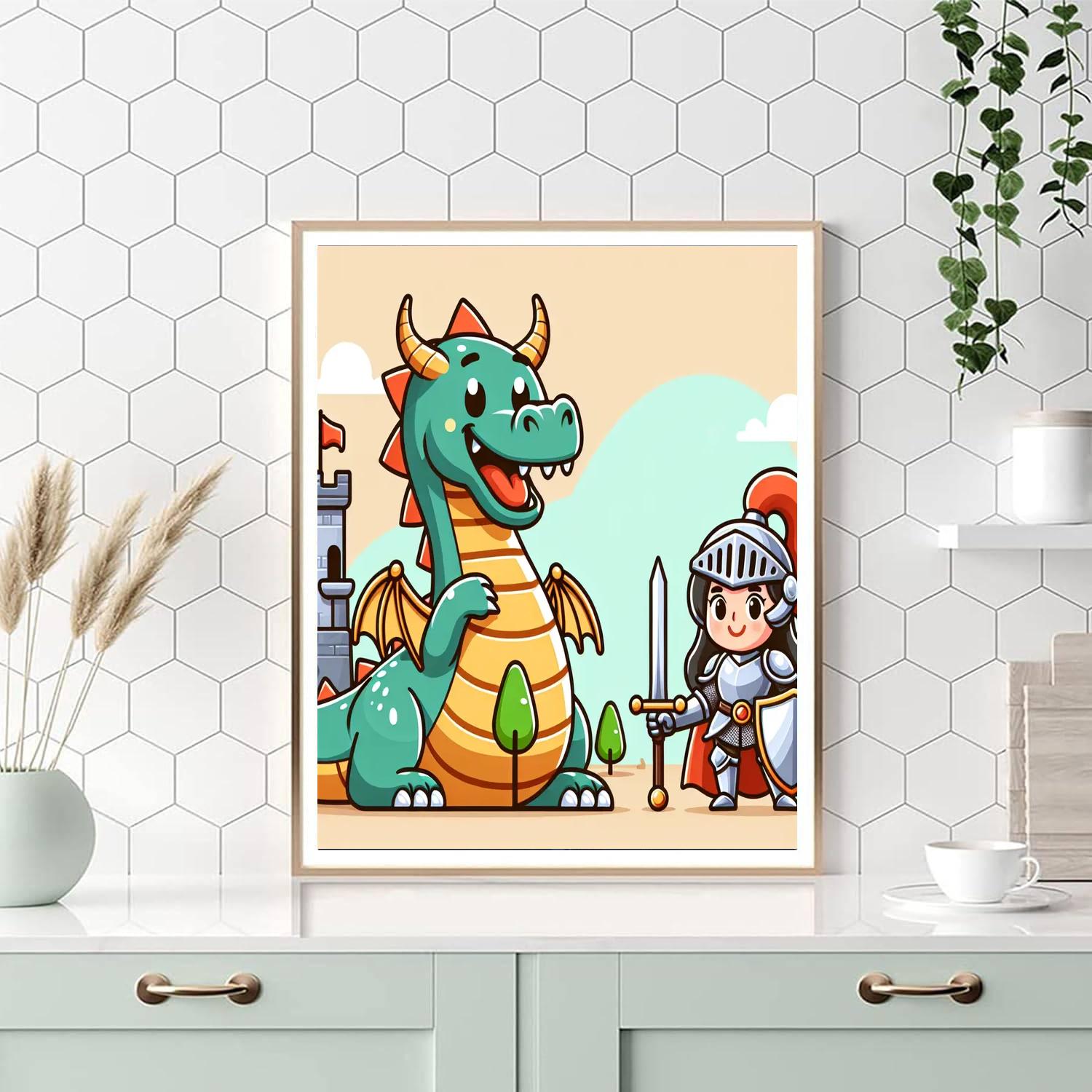 Medieval Dragon Tales Numbered Painting Kits