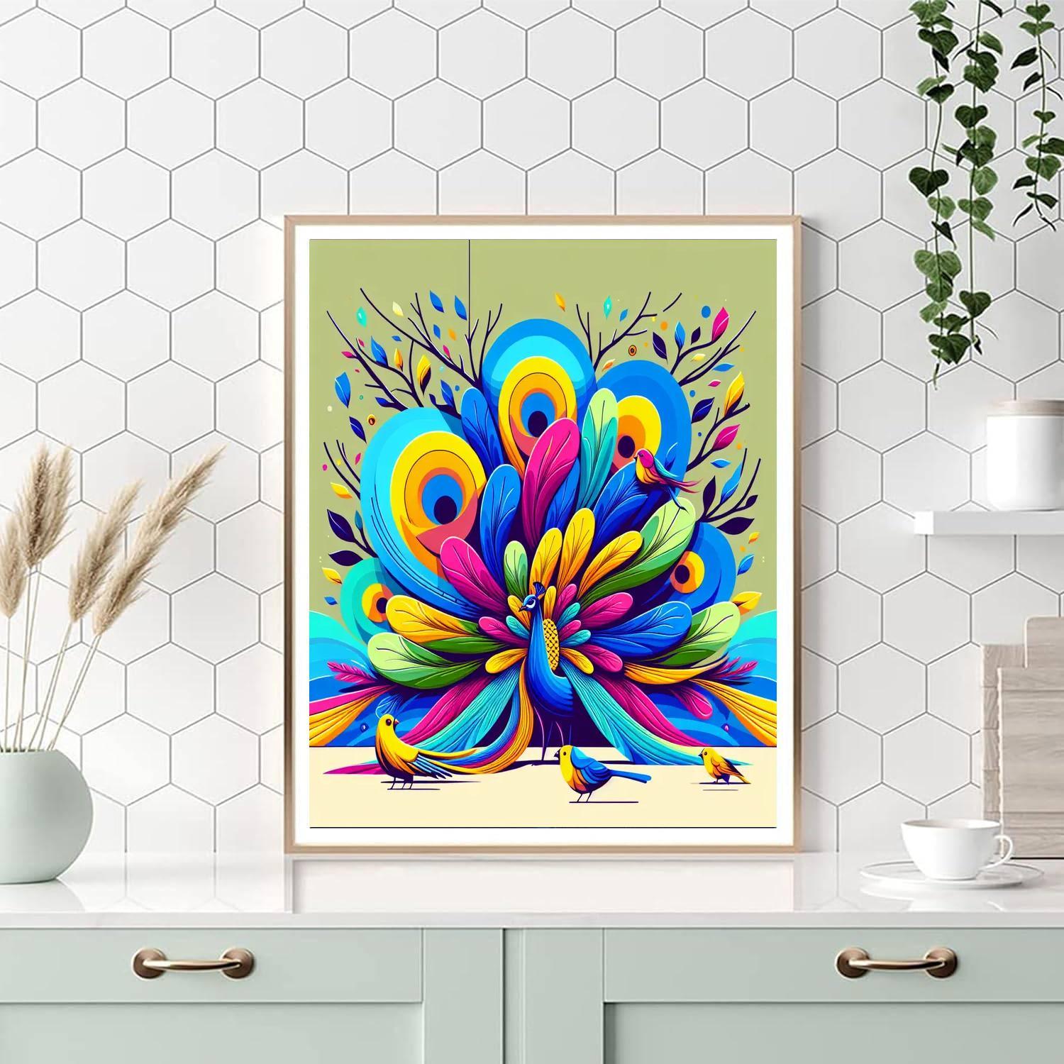 Artistic Bird Paradise Painting Number Kit