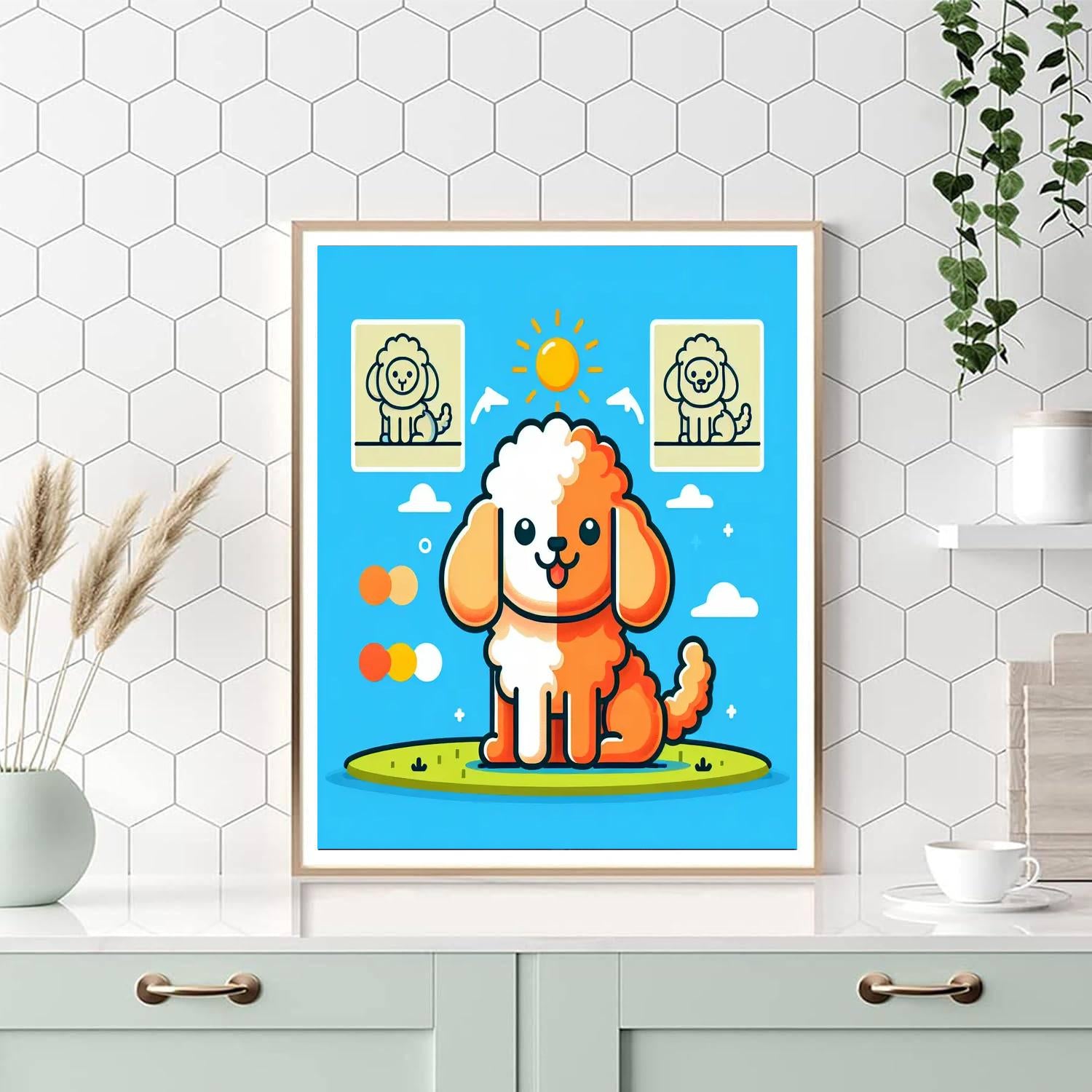 Doodle Dog DIY Paint By Numbers
