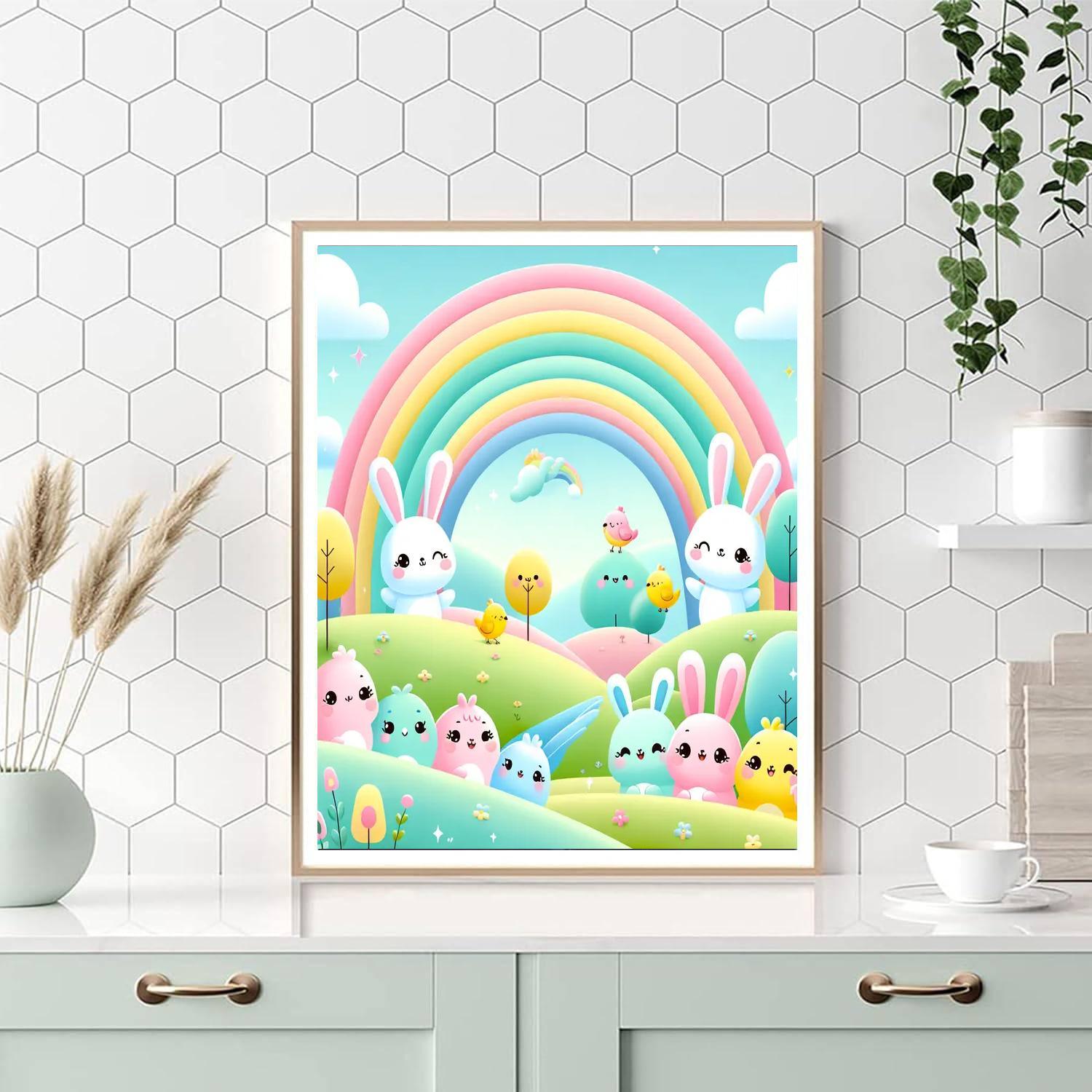 Rainbow Dreamland DIY Paint By Numbers