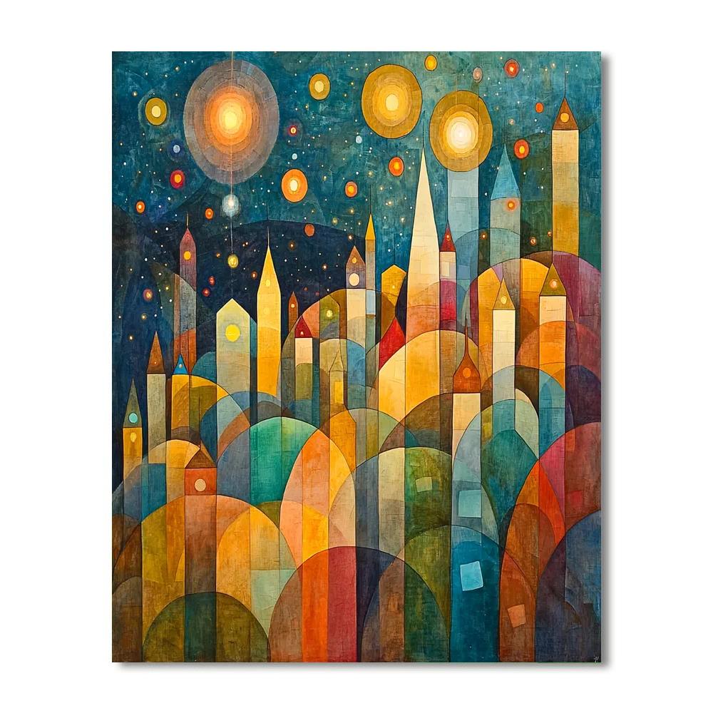 Paul Klee Inspired Twinkling Connections  Numbered Painting Kits