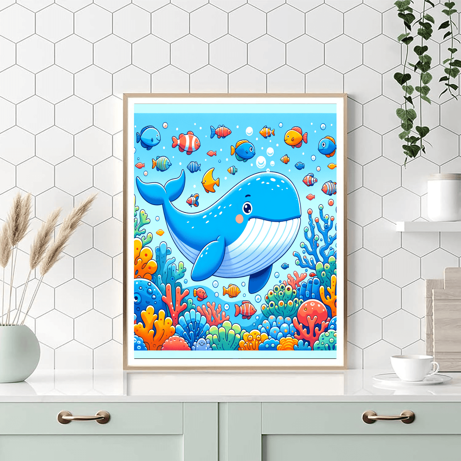 Curious Whale Paint By Number