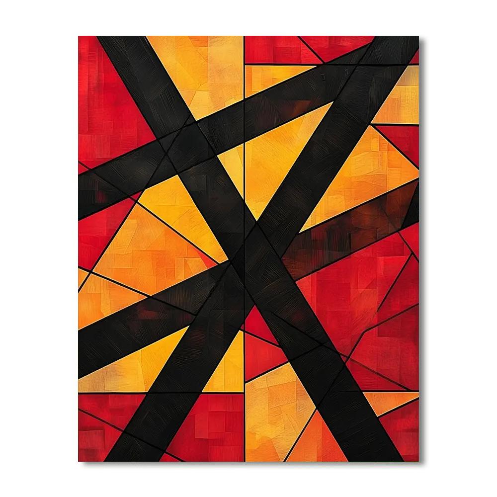 Kazimir Malevich Inspired Intersections Of Space  Numbered Painting Kits