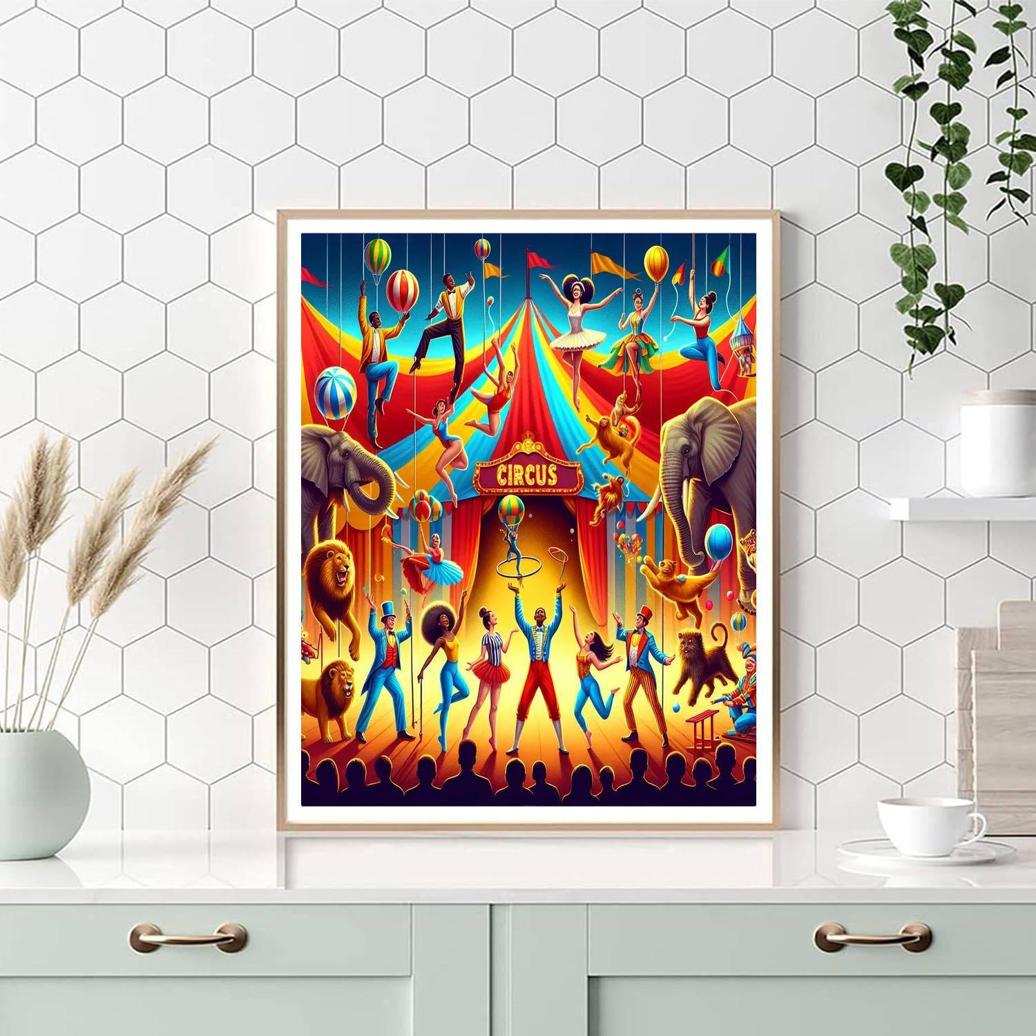 Lively Circus Extravaganza DIY Paint By Numbers