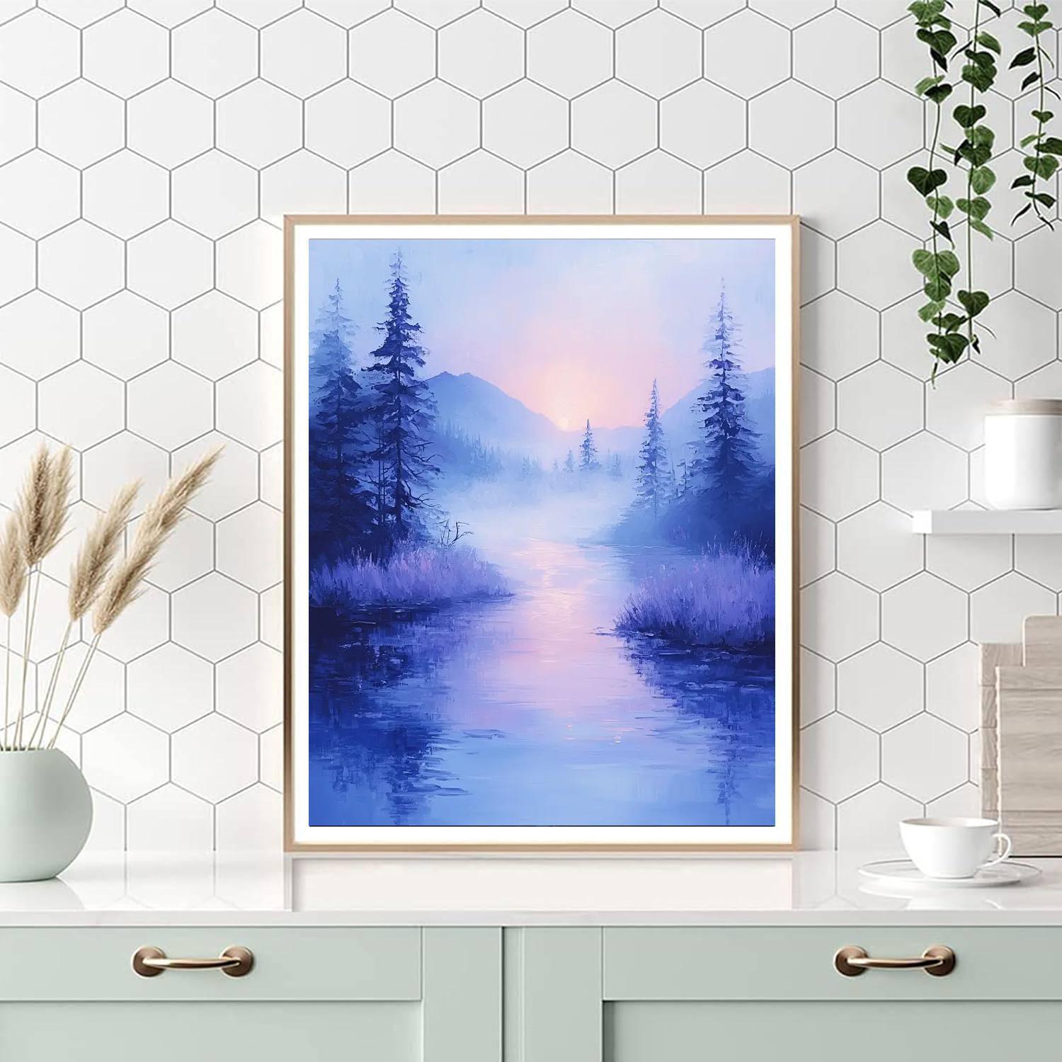 Claude Monet Inspired Monet's Misty Morning  Numbered Painting Kits