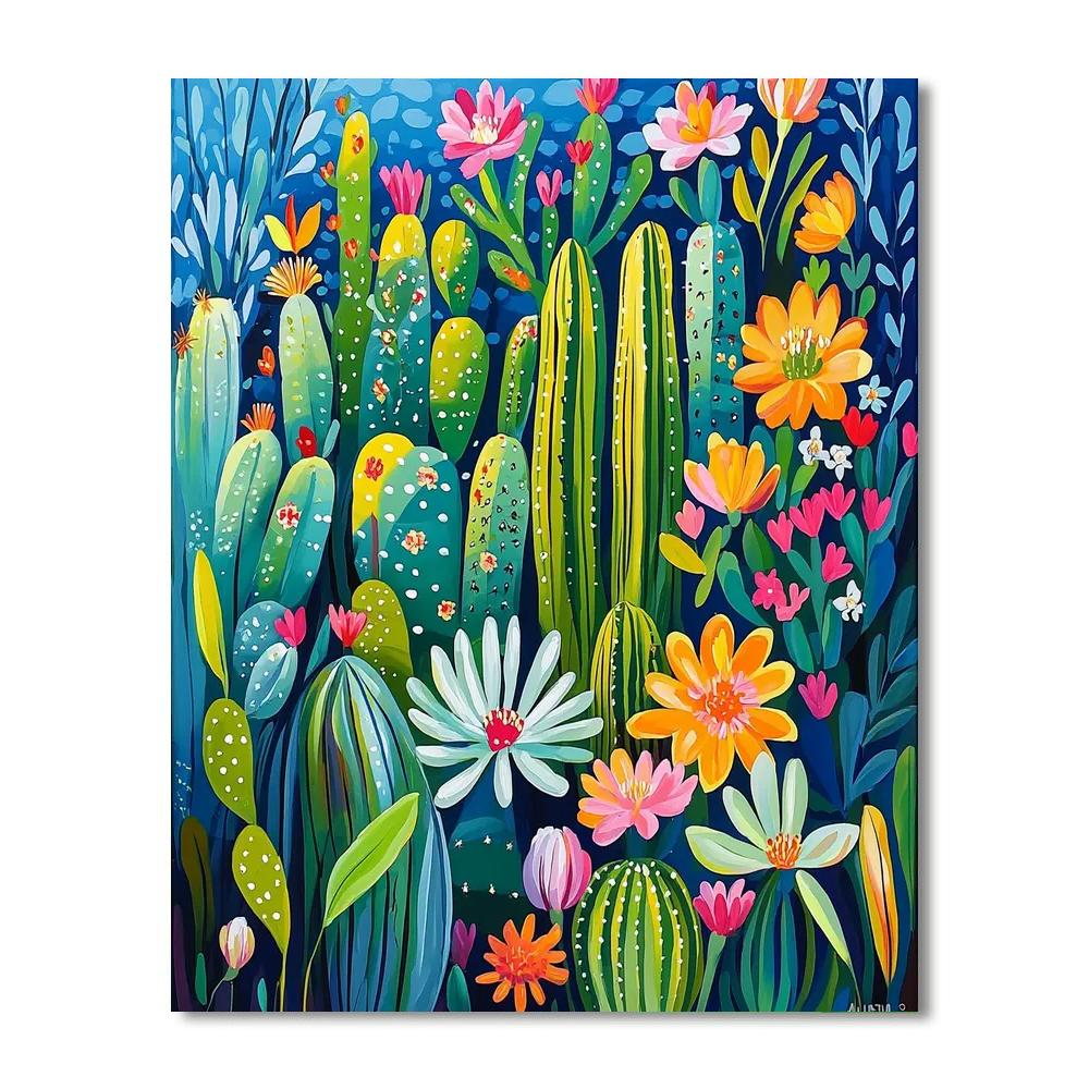 Frida Kahlo Inspired Cactus Garden  Paint By Number