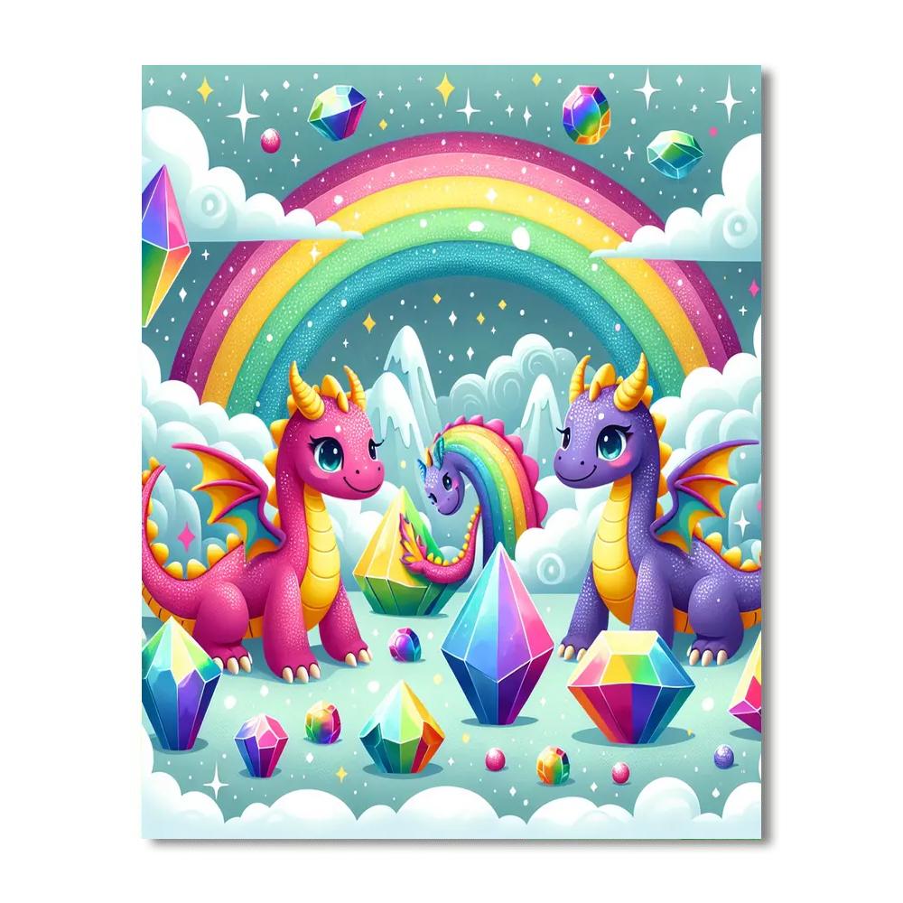 Rainbow Dragon Discovery Numbered Painting Kits