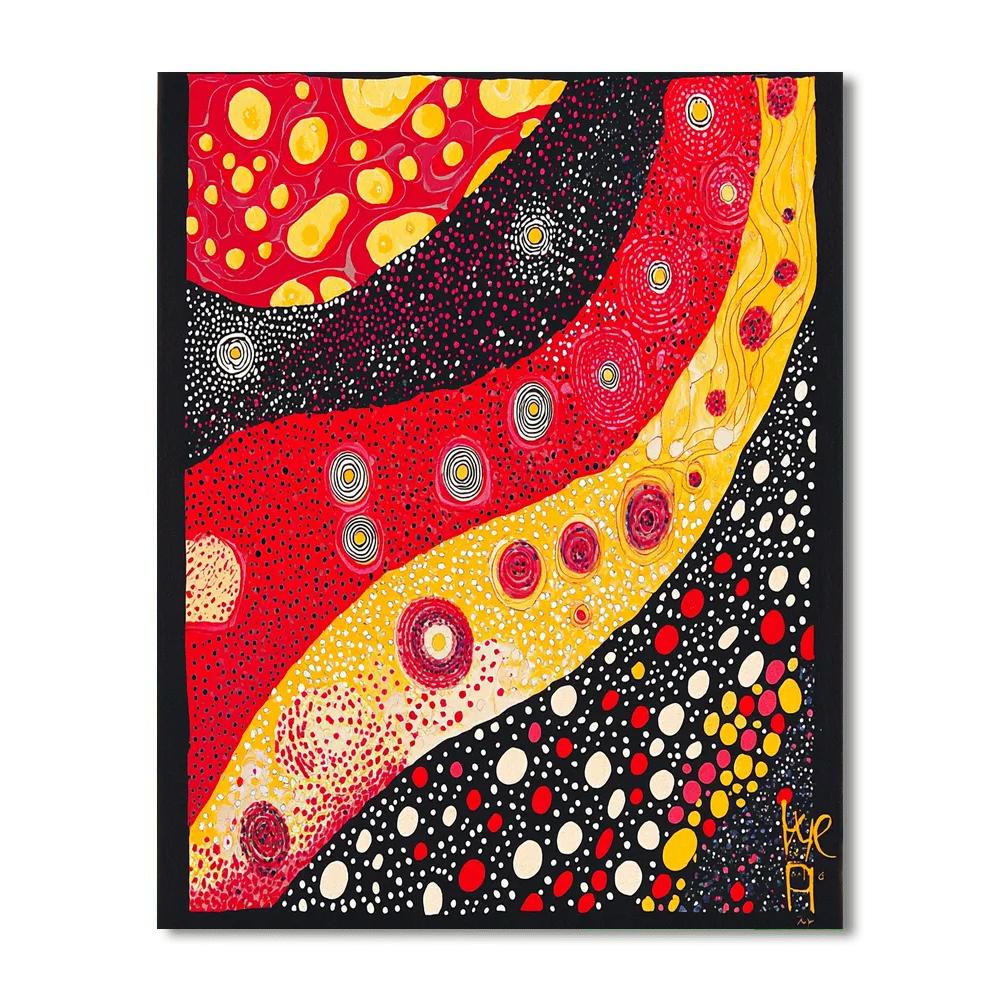 Yayoi Kusama Inspired Rhythms Of Infinity  DIY Paint By Numbers
