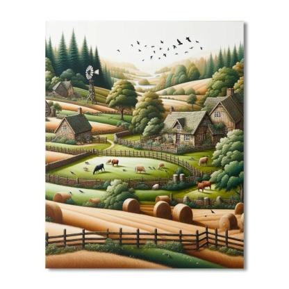 Pastoral Country Charm Paint By Number