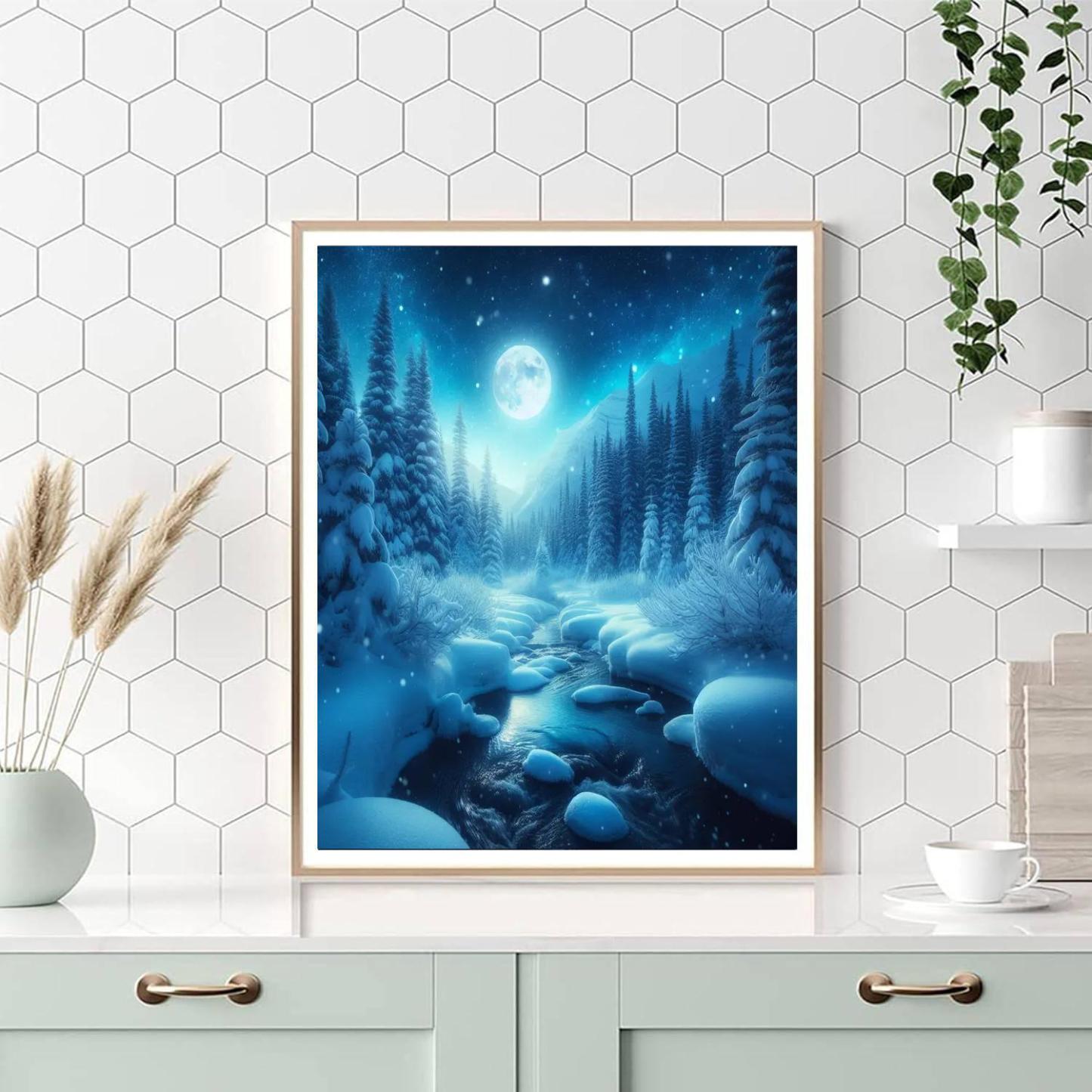 Silent Winter Night Paint By Number