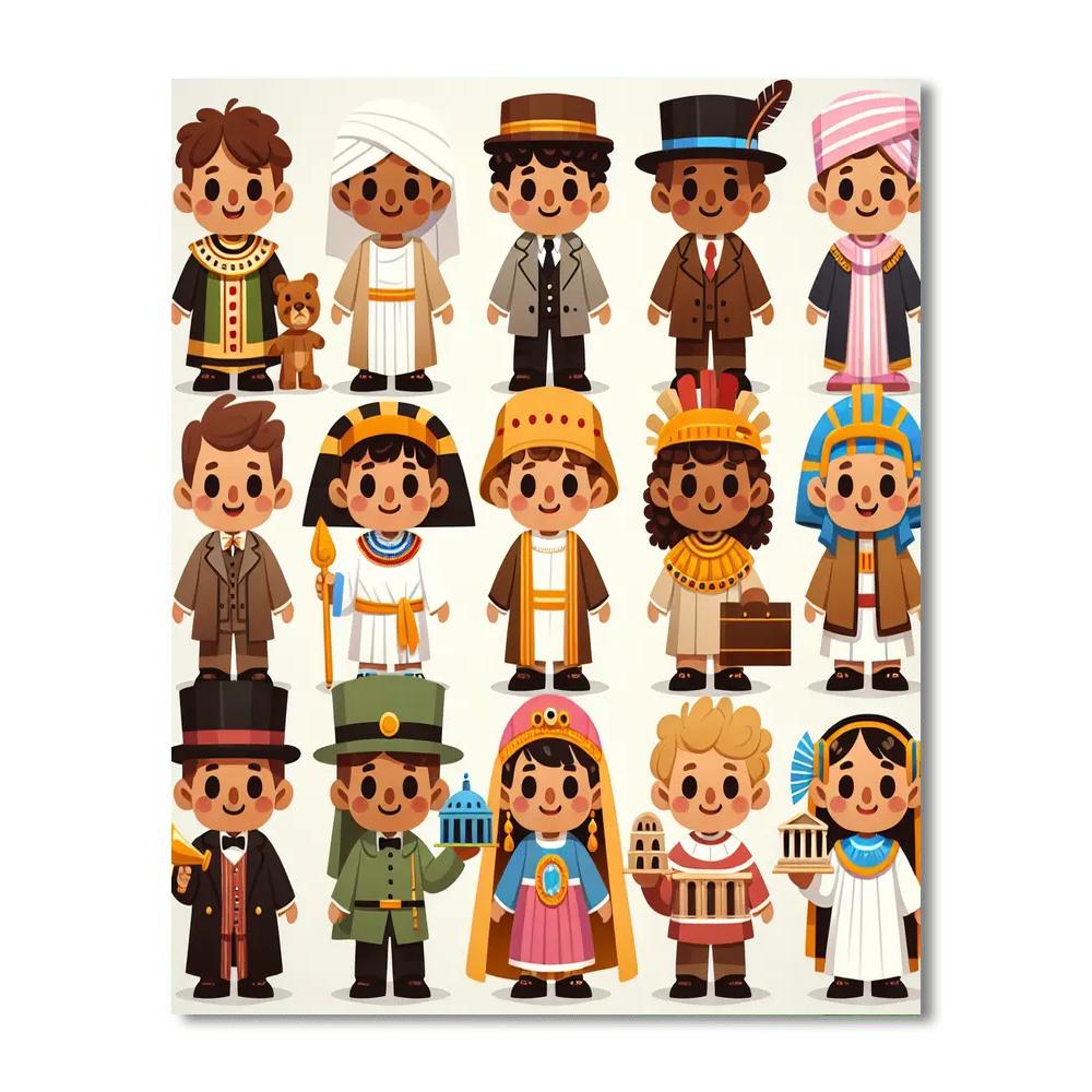 Historical Time Travel Numbered Painting Kits