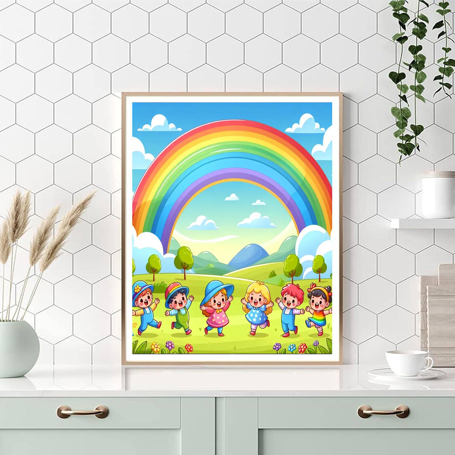 Rainbow Exploration Journey Number Painting