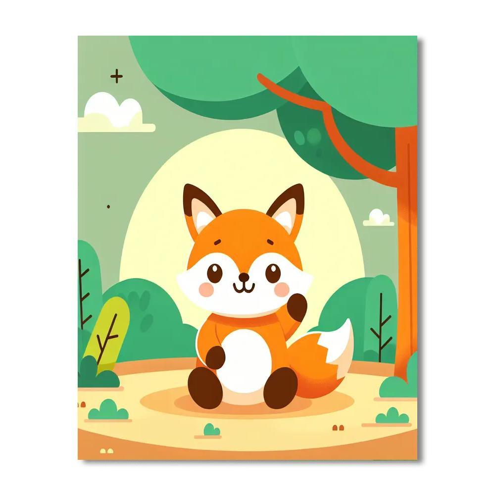 Cuddly Fox Painting By Numbers Kit
