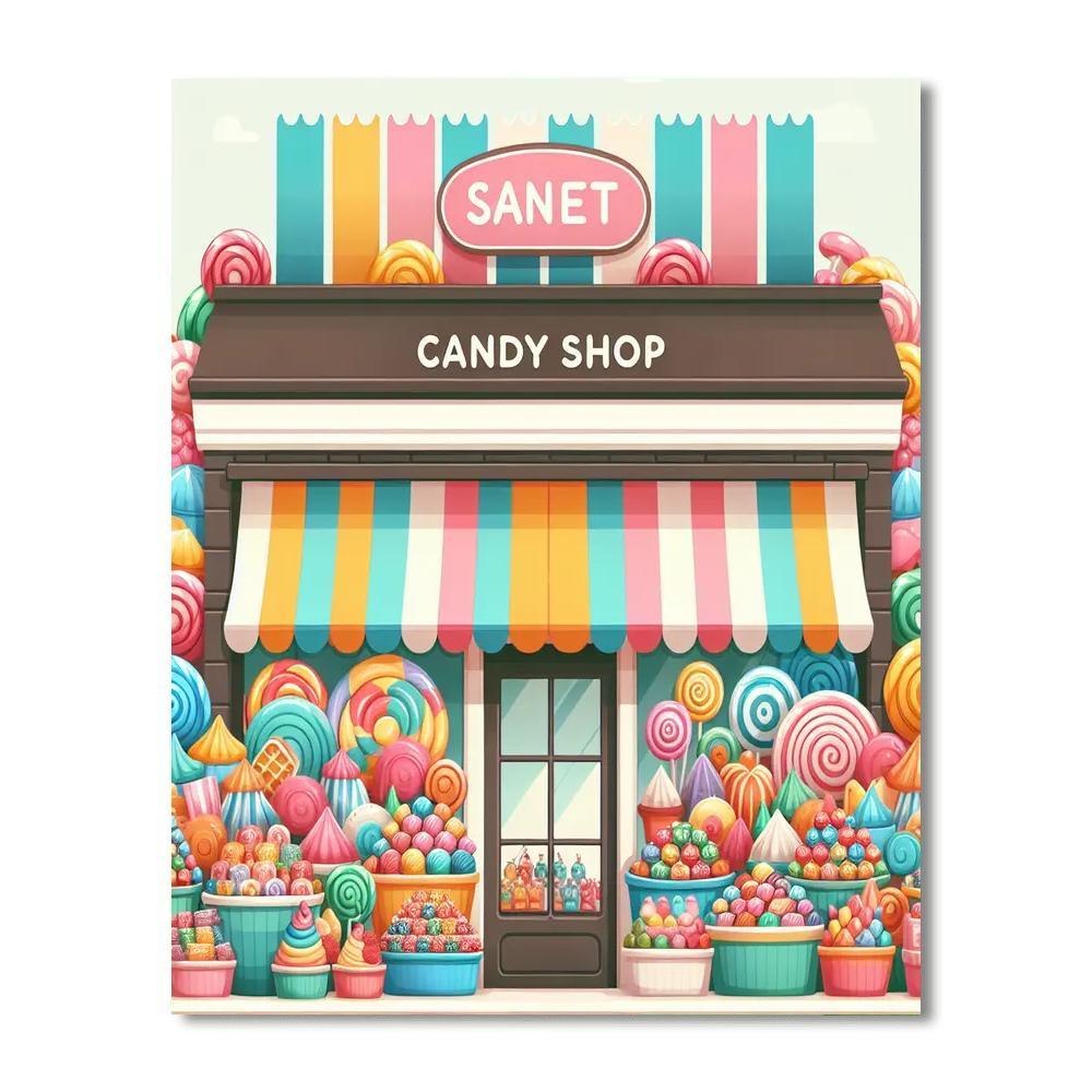 Sweet Shop Surprise Number Painting