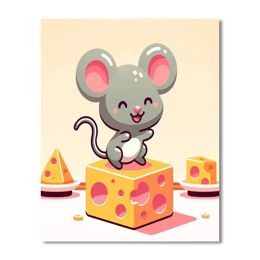 Mirthful Mouse Paint By Numbers Art