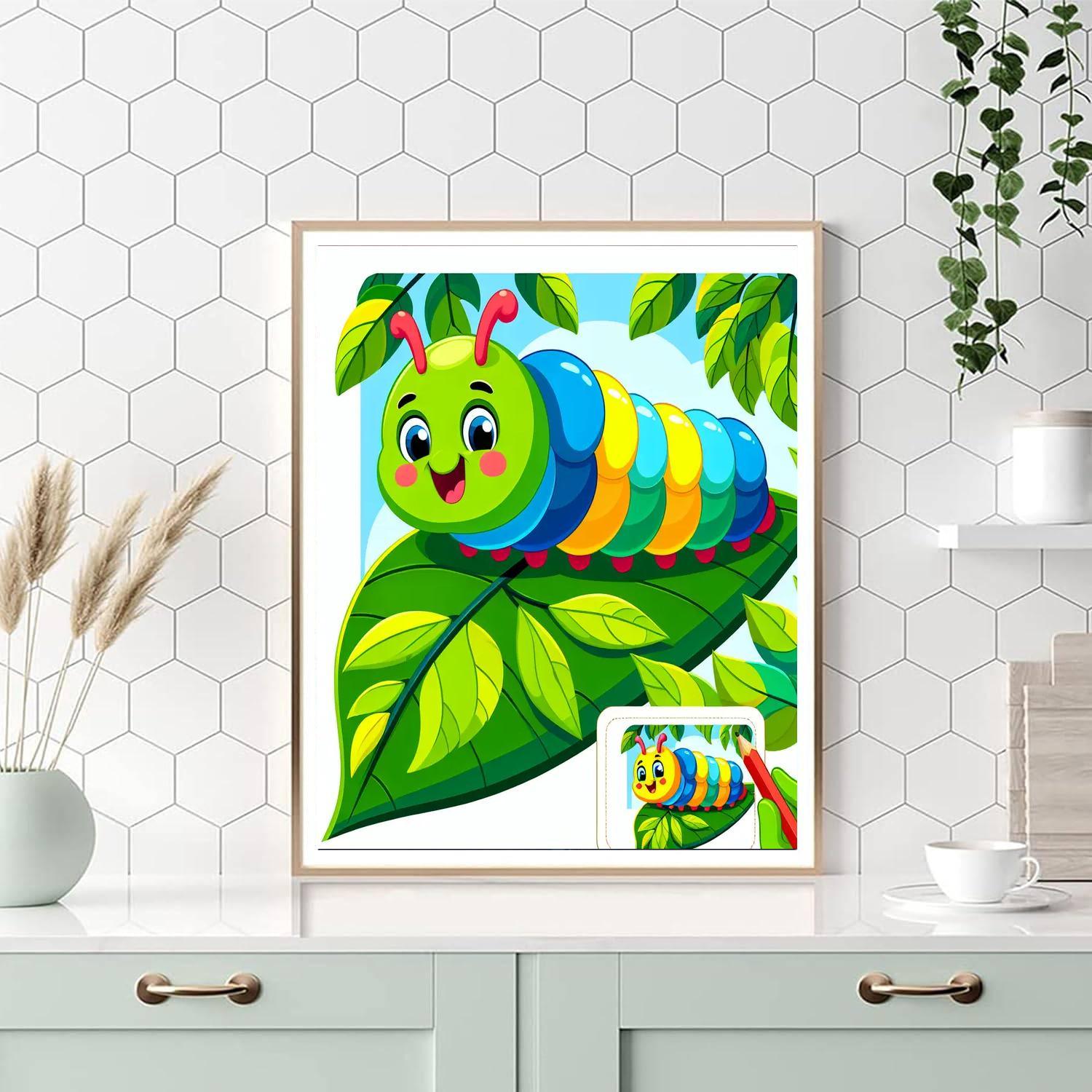 Joyful Caterpillar DIY Paint By Numbers
