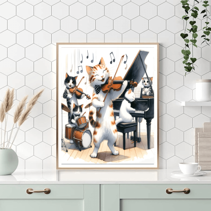 Musical Cats Paint By Numbers