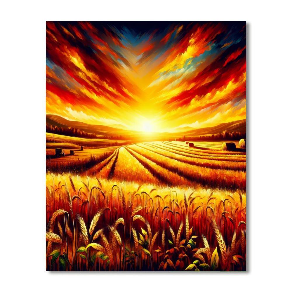 Amber Harvest Sunset Paint By Number