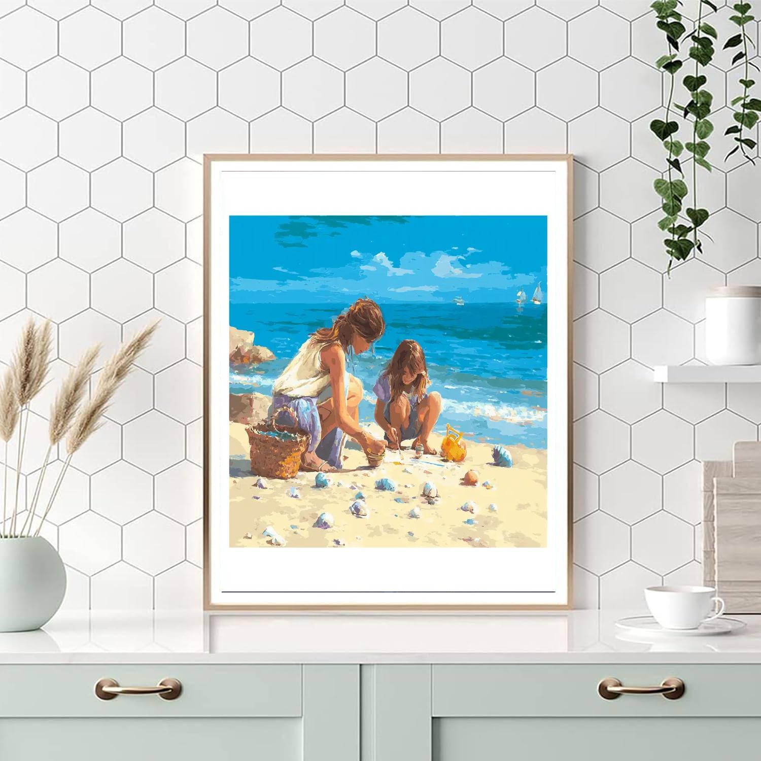 Memories On The Seaside DIY Paint By Numbers