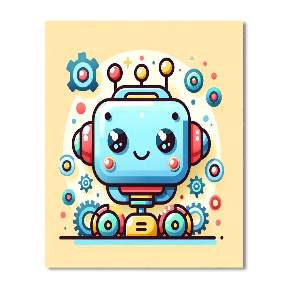 Racing Robot Paint By Numbers Art