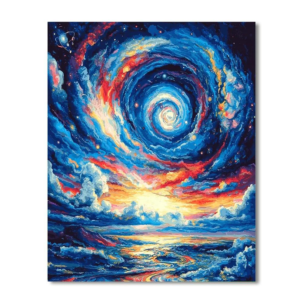 Salvador Dalí Inspired Kaleidoscope Cosmos  Paint By Number